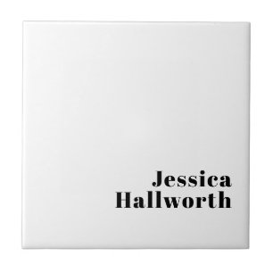 Retro Moderne Minimale Naam of Zakelijke Sjabloon Tegeltje
