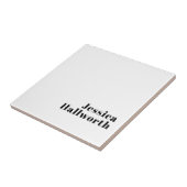 Retro Moderne Minimale Naam of Zakelijke Sjabloon Tegeltje (Zijkant)