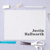 Retro Moderne Minimale Naam of Zakelijke Sjabloon Tissuepapier (Craft)