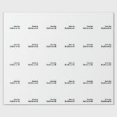 Retro Moderne Minimale Naam of Zakelijke Template Cadeaupapier (Vlak)