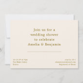 Retro Moderne Minimalistische Elegante Trouwdouche Kaart (Voorkant)