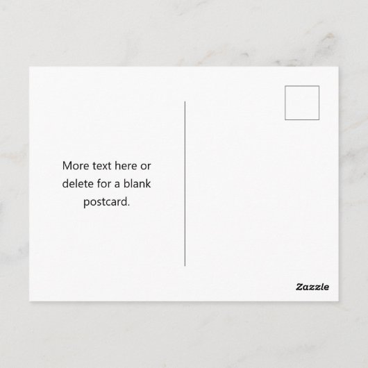 Retro Moderne Minimalistische Naam (of andere teks Briefkaart (Achterkant)