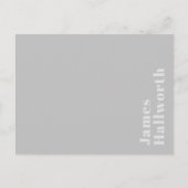 Retro Moderne Minimalistische Naam (of andere teks Briefkaart (Voorkant)