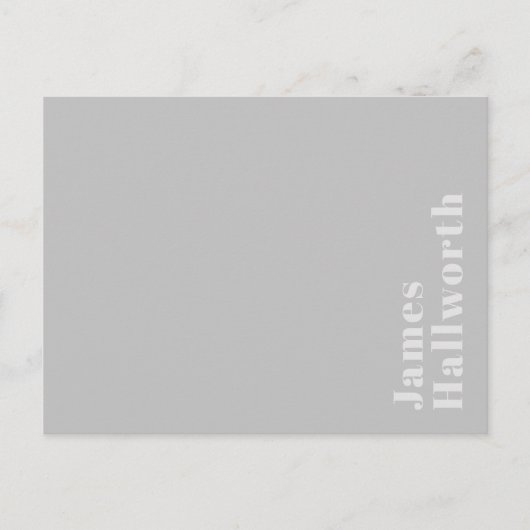 Retro Moderne Minimalistische Naam (of andere teks Briefkaart (Voorkant)