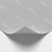 Retro Moderne Minimalistische Naam (of andere teks Cadeaupapier (Hoek)