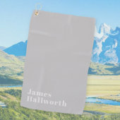 Retro Moderne Minimalistische Naam (of andere teks Golfhanddoek