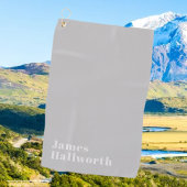 Retro Moderne Minimalistische Naam (of andere teks Golfhanddoek