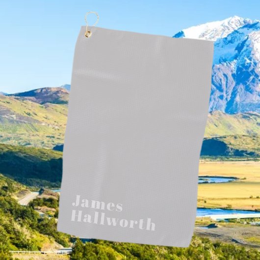 Retro Moderne Minimalistische Naam (of andere teks Golfhanddoek