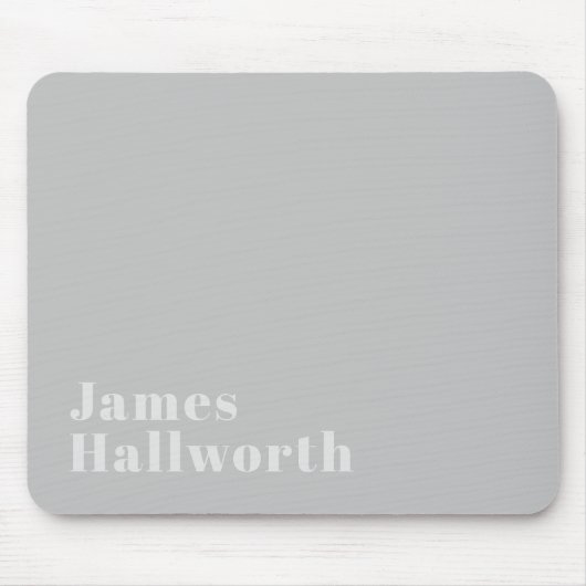 Retro Moderne Minimalistische Naam (of andere teks Muismat (Voorkant)