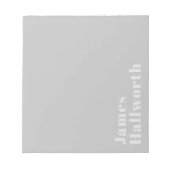 Retro Moderne Minimalistische Naam (of andere teks Notitieblok (Voorkant)