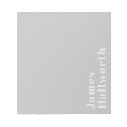 Retro Moderne Minimalistische Naam (of andere teks Notitieblok (Voorkant)