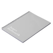 Retro Moderne Minimalistische Naam (of andere teks Notitieboek (Linkerzijde)