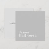Retro Moderne Minimalistische Naam (of andere teks Notitiekaartje (Voorkant / Achterkant)