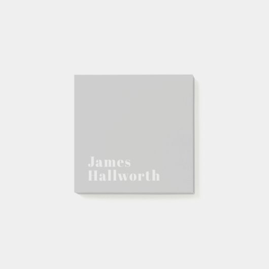 Retro Moderne Minimalistische Naam (of andere teks Post-it® Notes (Voorkant)