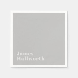 Retro Moderne Minimalistische Naam (of andere teks Servet