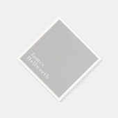 Retro Moderne Minimalistische Naam (of andere teks Servet (Hoek)