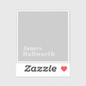 Retro Moderne Minimalistische Naam (of andere teks Sticker (Vel)