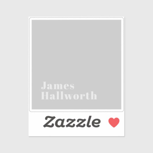 Retro Moderne Minimalistische Naam (of andere teks Sticker (Vel)