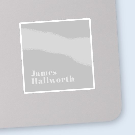 Retro Moderne Minimalistische Naam (of andere teks Sticker