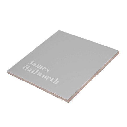 Retro Moderne Minimalistische Naam (of andere teks Tegeltje (Zijkant)