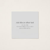 Retro Moderne Minimalistische Naam (of andere teks Vierkante Visitekaartjes (Achterkant)