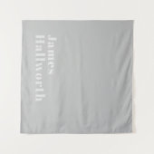 Retro Moderne Minimalistische Naam (of andere teks Wandkleed (Voorkant (horizontaal))