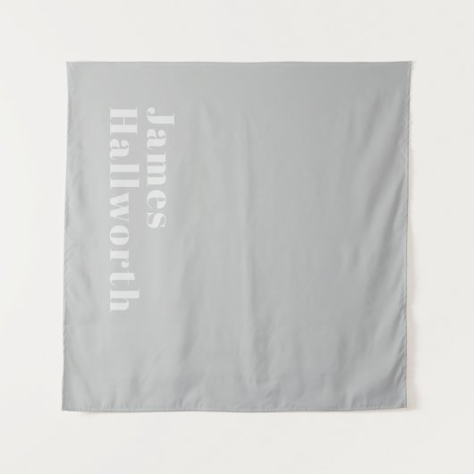 Retro Moderne Minimalistische Naam (of andere teks Wandkleed (Voorkant (horizontaal))