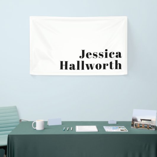 Retro Moderne Minimalistische Naam of Zakelijke Te Spandoek (Beurs)