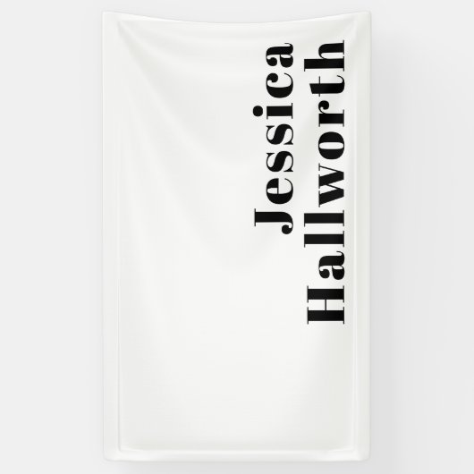 Retro Moderne Minimalistische Naam of Zakelijke Te Spandoek (Verticaal)