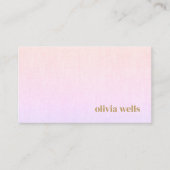 Retro Moderne Minimalistische Roze Gradiënt Visitekaartje (Voorkant)