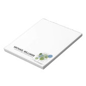 Retro Moderne Minimalistische Tree Life Coach Blau Notitieblok (Linkerzijde)