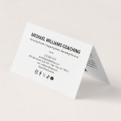 Retro Moderne Minimalistische Tree Life Coach Blau Visitekaartje (Achterkant)