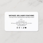 Retro Moderne Minimalistische Tree Life Coach Groe Visitekaartje (Achterkant)