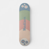Retro Moderne Pastel Curves Gepersonaliseerd Persoonlijk Skateboard (Voorkant)