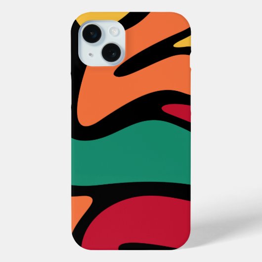 Retro Moderne Patronen Case-Mate iPhone Case (Achterkant)