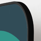 Retro moderne regenboog gepersonaliseerd pickleball paddle (Links Detail)