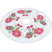 Retro Moderne Rode Kerst Ornamente Kerstboom Rok (Gekanteld)