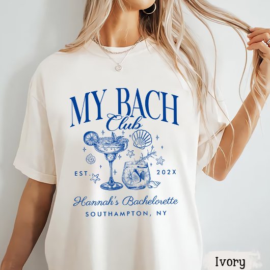 Retro moderne roze & blauwe vrijgezellenweekend t-shirt