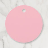 Retro Moderne Roze & Rode Trouw Dank Je Bedankjes Labels (Achterkant)