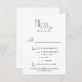 Retro Moderne RSVP (Voorkant / Achterkant)