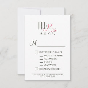 Retro Moderne RSVP Kaartje