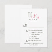 Retro Moderne RSVP Kaartje (Voorkant / Achterkant)