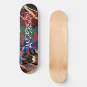 Retro Moderne Schattigee Gepersonaliseerde familie Persoonlijk Skateboard (Voorkant)
