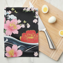 Retro Moderne Seigaiha Sakura Bloemen Japan feest