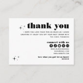 Retro Moderne Sieraden Zorg Chic Dank u Business Informatiekaartje (Achterkant)
