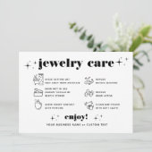 Retro Moderne Sieraden Zorg Dank u Bedrijf Logo Kaart (Staand voorkant)