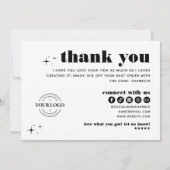 Retro Moderne Sieraden Zorg Dank u Bedrijf Logo Kaart (Achterkant)