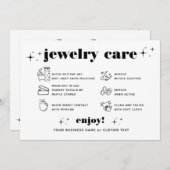 Retro Moderne Sieraden Zorg Dank u Bedrijf Logo Kaart (Voorkant / Achterkant)