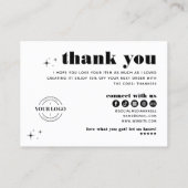 Retro Moderne Sieraden Zorg Dank u Bedrijf Logo Visitekaartje (Achterkant)