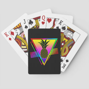 Retro Moderne Silhouet Ananas Zomer Fruit Pokerkaarten
